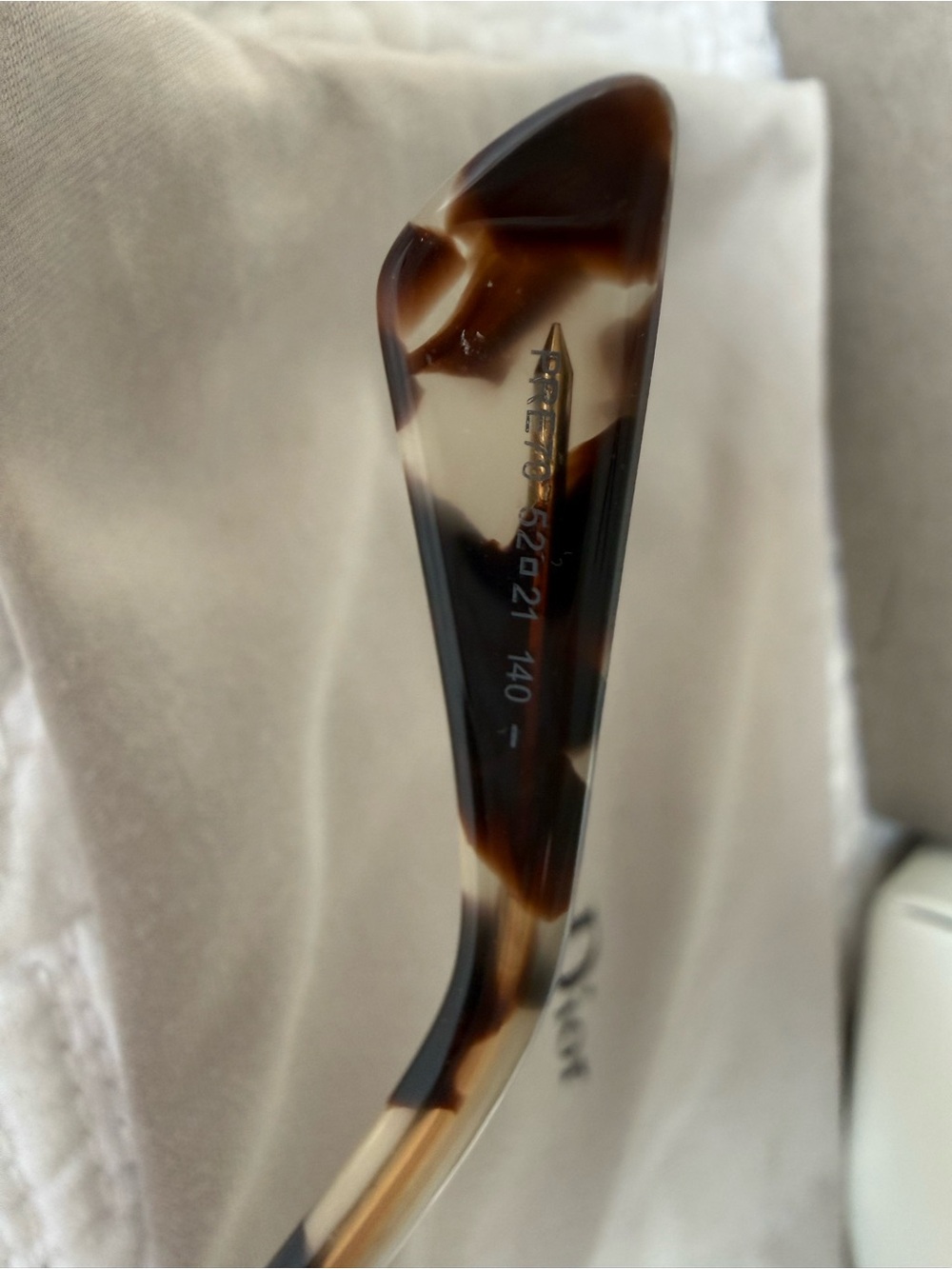 Christian Dior Reflected Aviator Sunglasses - Gold & Tortoise (52-21-140) - Picture 10 of 10
